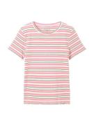 TOM TAILOR Bluser & t-shirts  orange / pink / sort / hvid