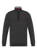DENIM CULTURE Sweatshirt 'ARIEL'  antracit / brandrød / sort