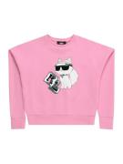 Karl Lagerfeld Sweatshirt  grøn / lys pink / sort / hvid