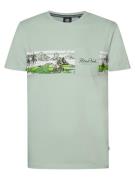 Petrol Industries Bluser & t-shirts 'Classic'  grøn / pastelgrøn / sort / offwhite