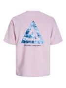 JACK & JONES Bluser & t-shirts 'Triangle Summer'  røgblå / lyseblå / lilla