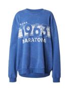 TOPSHOP Sweatshirt '1863 Maratona'  blå / hvid