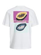 JACK & JONES Bluser & t-shirts 'Tampa'  gylden gul / orkidee / sort / hvid