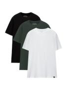 Pull&Bear Bluser & t-shirts  mørkegrøn / sort / hvid