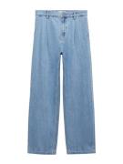 MANGO Jeans med lægfolder 'ARLETITA'  lyseblå
