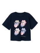 NAME IT Bluser & t-shirts 'The Rolling Stone'  mørkeblå / lyselilla / lys pink / hvid