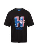 HUGO Bluser & t-shirts 'Nentryle'  blå / pitaya / sort / hvid