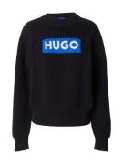 HUGO Pullover 'Sloger_B'  royalblå / sort / hvid