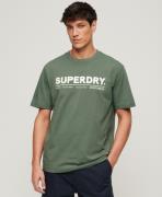 Superdry Bluser & t-shirts  mørkegrøn / hvid