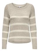 ONLY Pullover 'ONLGeena'  greige / hvid