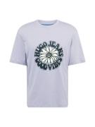 HUGO Bluser & t-shirts 'Nune'  lavendel / sort / hvid