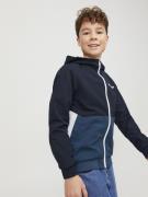 Jack & Jones Junior Overgangsjakke 'Rush'  navy / petroleum / hvid