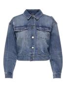 Only Petite Overgangsjakke  blue denim