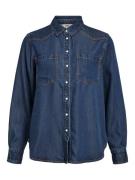 OBJECT Bluse 'Frame'  blue denim