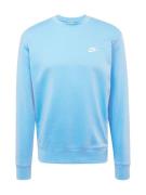 Nike Sportswear Sweatshirt 'Club'  lyseblå / hvid