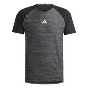 ADIDAS PERFORMANCE Funktionsskjorte 'Gym+'  sort / sort-meleret / sølv