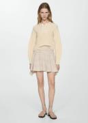 MANGO Nederdel 'Montal'  beige / brun / hvid