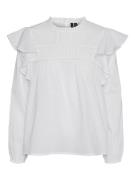 VERO MODA Bluse 'TRINE'  hvid