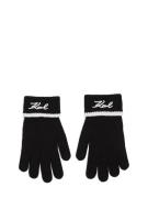 Karl Lagerfeld Fingerhandsker  sort / hvid