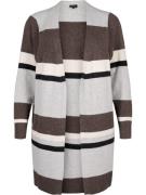 Zizzi Cardigan 'Casunny'  beige / bronze / lysegrå / hvid