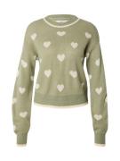 JDY Pullover 'JDYROMANCE'  creme / grøn