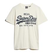 Superdry Bluser & t-shirts 'Classic'  ecru / sort