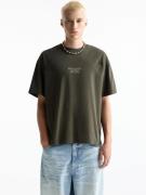 Pull&Bear Bluser & t-shirts  antracit / khaki / hvid