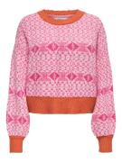 ONLY Pullover 'DEA'  orange / pink / lyserød