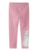 NAME IT Leggings 'NMFOKIRI FROZEN'  lyseblå / lysviolet / pitaya / hvid