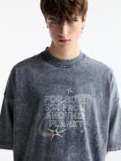 Pull&Bear Bluser & t-shirts  grafit / mudderfarvet / hvid