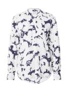 Emily Van Den Bergh Bluse  navy / taupe / hvid