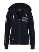 Superdry Sweatjakke 'Athletic'  marin / hvid