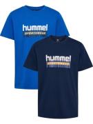 Hummel Shirts 'Tukas'  blå / navy / mokka / hvid