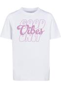 Mister Tee Shirts 'Good Vibes Only'  eosin / hvid