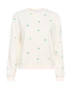 SAINT TROPEZ Sweatshirt 'Dagna'  grøn / hvid