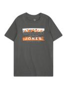 Jack & Jones Junior Shirts 'JCOKONTA'  mørkegrå / orange / hvid