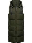 NAVAHOO Vest  khaki / hvid