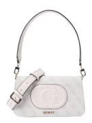 GUESS Skuldertaske 'ECO MIETTA'  guld / taupe / hvid