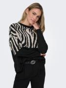 ONLY Pullover 'ONLJade'  ecru / sort-meleret