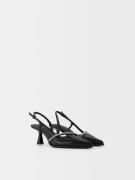 Bershka Slingpumps  sort / sølv