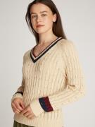 TOMMY HILFIGER Pullover 'VARSITY'  beige