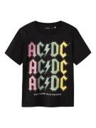 NAME IT Shirts 'AC/DC'  blandingsfarvet / sort