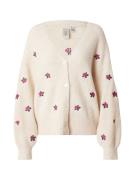 YAS Cardigan 'YASFLEUR'  lysebeige / grøn / pink