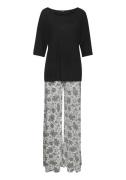 VIVANCE Pyjamas 'Dreams '  sort / hvid