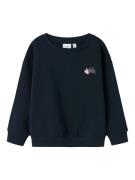 NAME IT Sweatshirt  navy / lysegul / lyserød / hvid