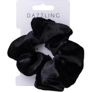 Dazzling Hår Scrunchie Velvet Black