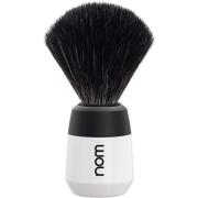 NOM MAX Shaving Brush Black Fibre White White