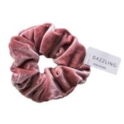 Dazzling Hår Scrunchie Velvet Pink