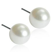 Blomdahl Natural Titanium White Pearl Hvid 4 mm