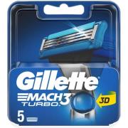 Gillette Mach3 Turbo Men’s Razor Blade Refills 5 stk